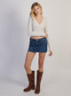 HARLOW HARLOW GIA WRAP SWEATER MELANGE - CLOUD - Boathouse