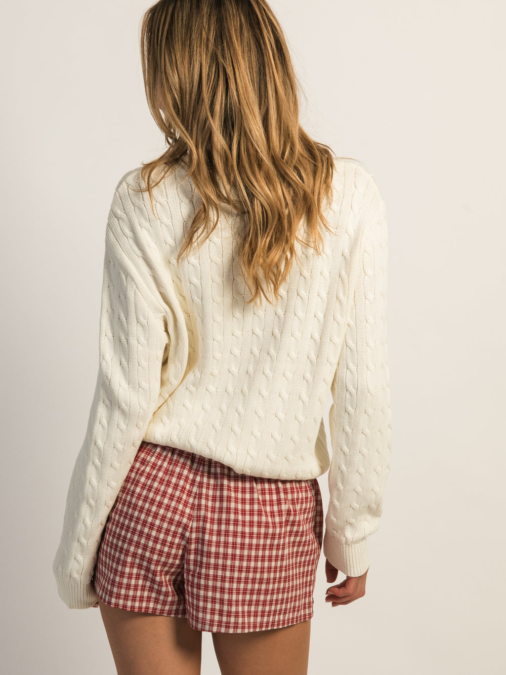 CHANDAIL EN TRICOT TORSADÉ HARLOW MABLE - BLANC CASSÉ