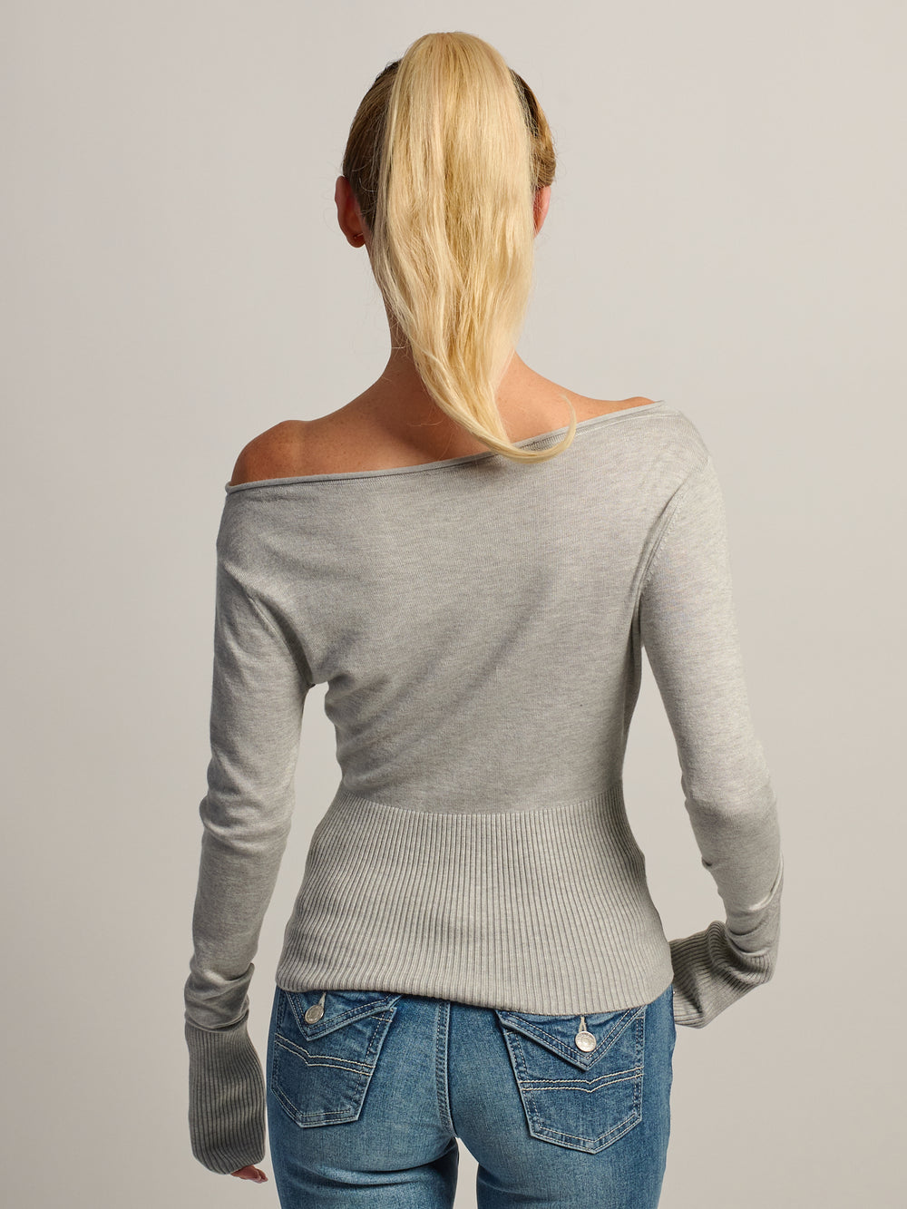 PULL COL BATEAU HARLOW BRYNN - GRIS CHINÉ