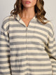 HARLOW CHARLI KNIT ZIP - GRIS/BLANC