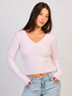 HARLOW HARLOW PAIGE V - NECK SWEATER - BABY PINK - Boathouse