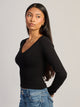 HARLOW PAIGE V - NECK SWEATER - BLACK