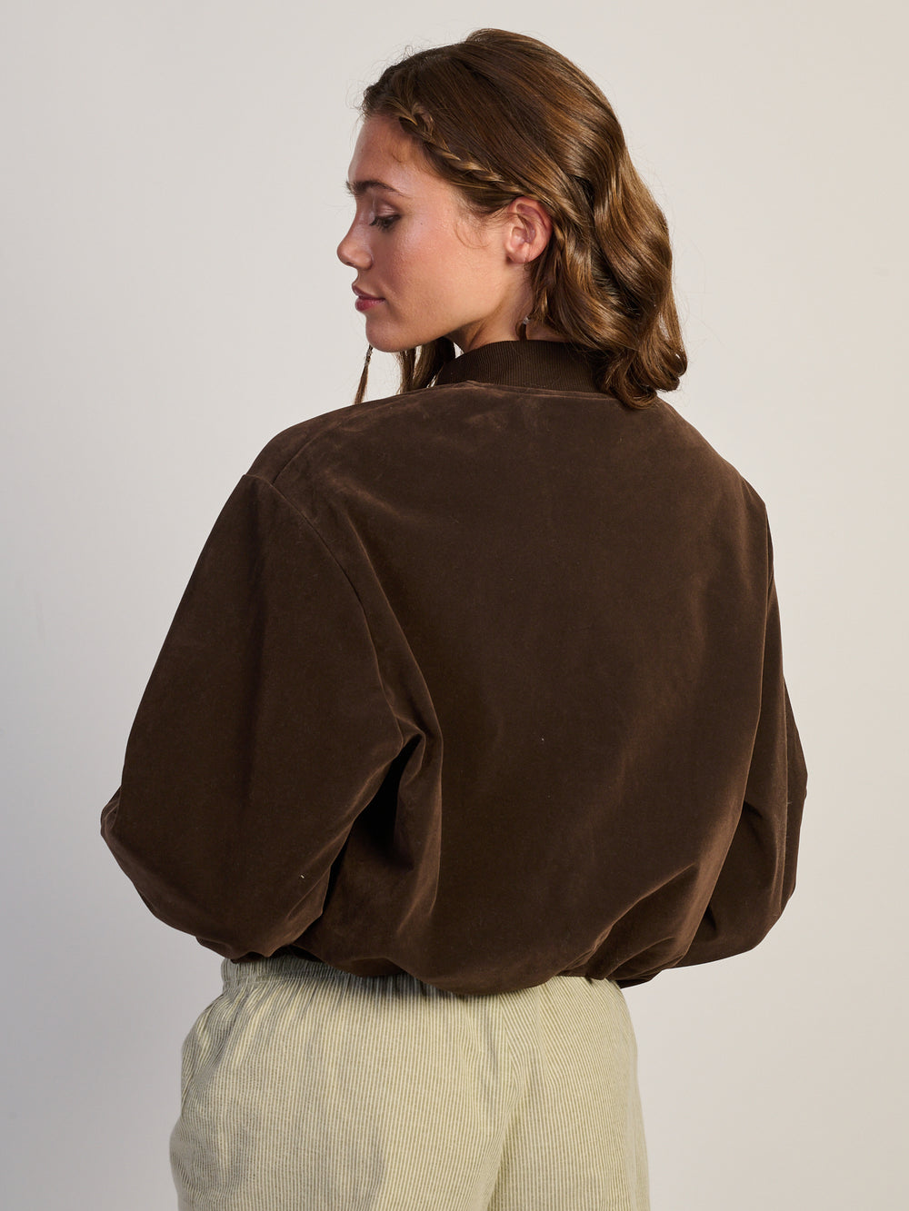 VESTE EN DAIM HARLOW SARA - MARRON