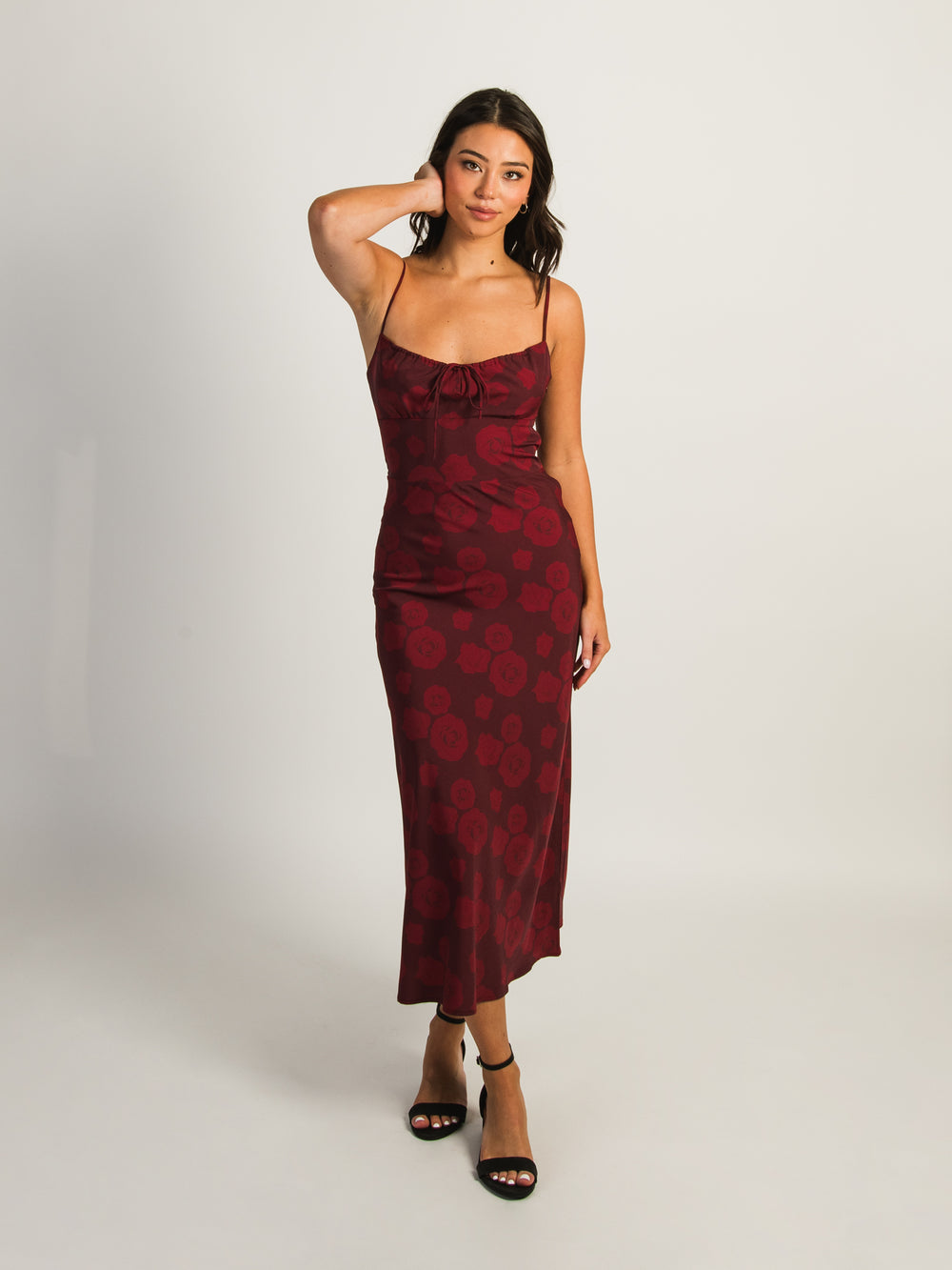 HARLOW VALERIE LONG DRESS - BORDEAUX