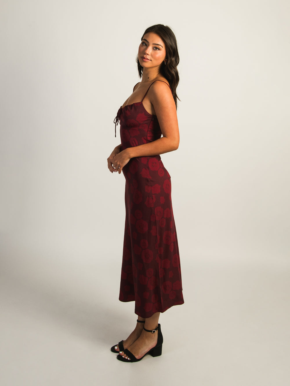 HARLOW VALERIE LONG DRESS - BORDEAUX