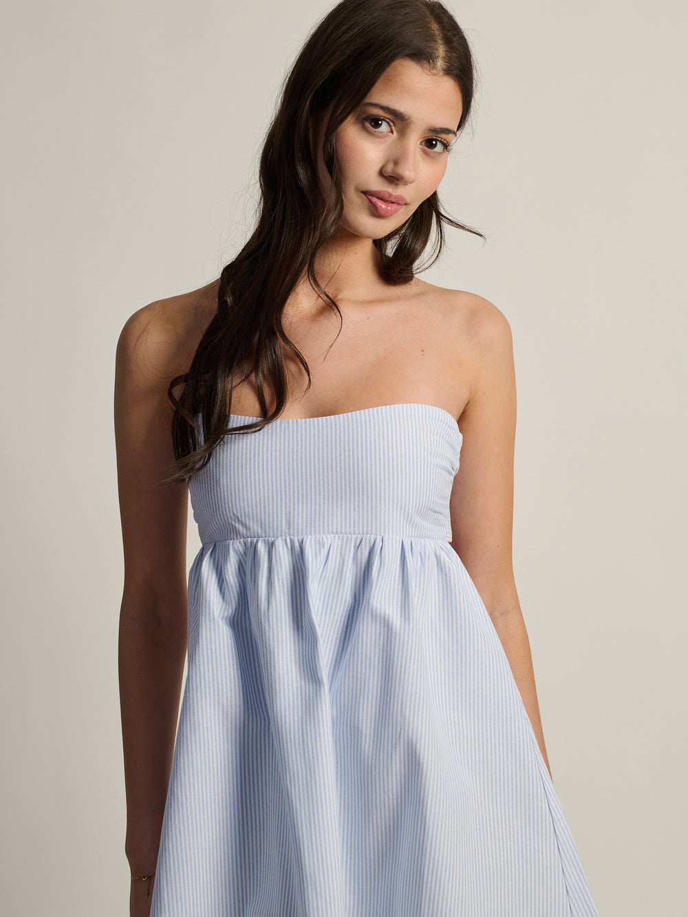 HARLOW JUNE DRESS - PINSTRIPE