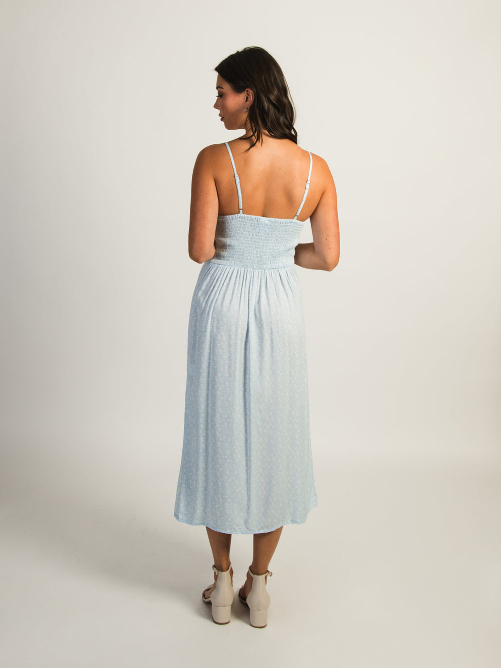 HARLOW MALIA SLIT DRESS - BLUE