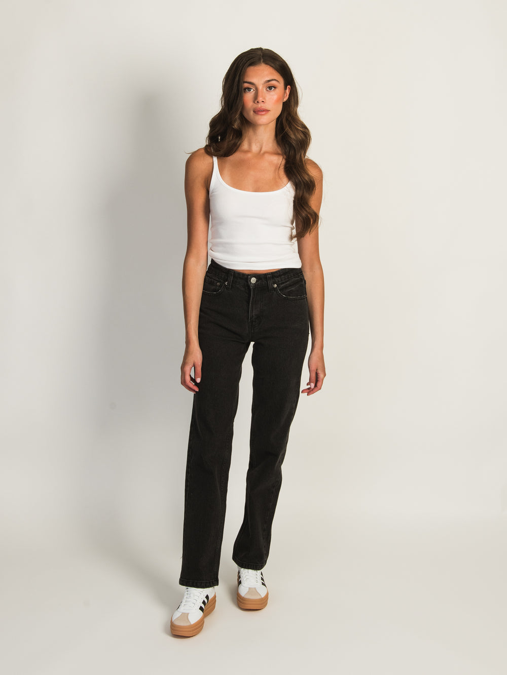 JEAN DROIT TAILLE MI-HAUTE HARLOW - NOIR