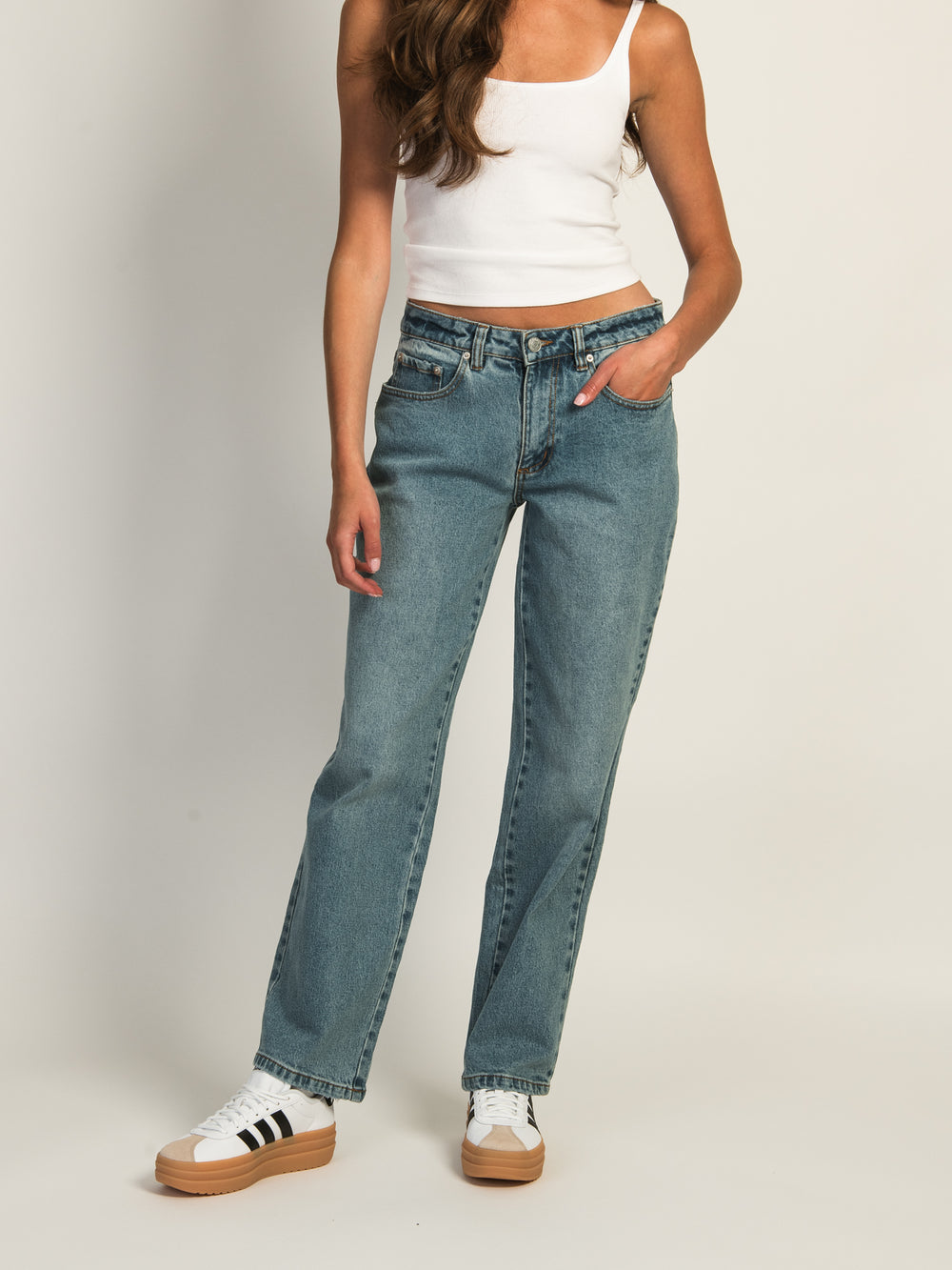 HARLOW HARLOW BAGGY JEAN - MID WASH - CLEARANCE - Boathouse