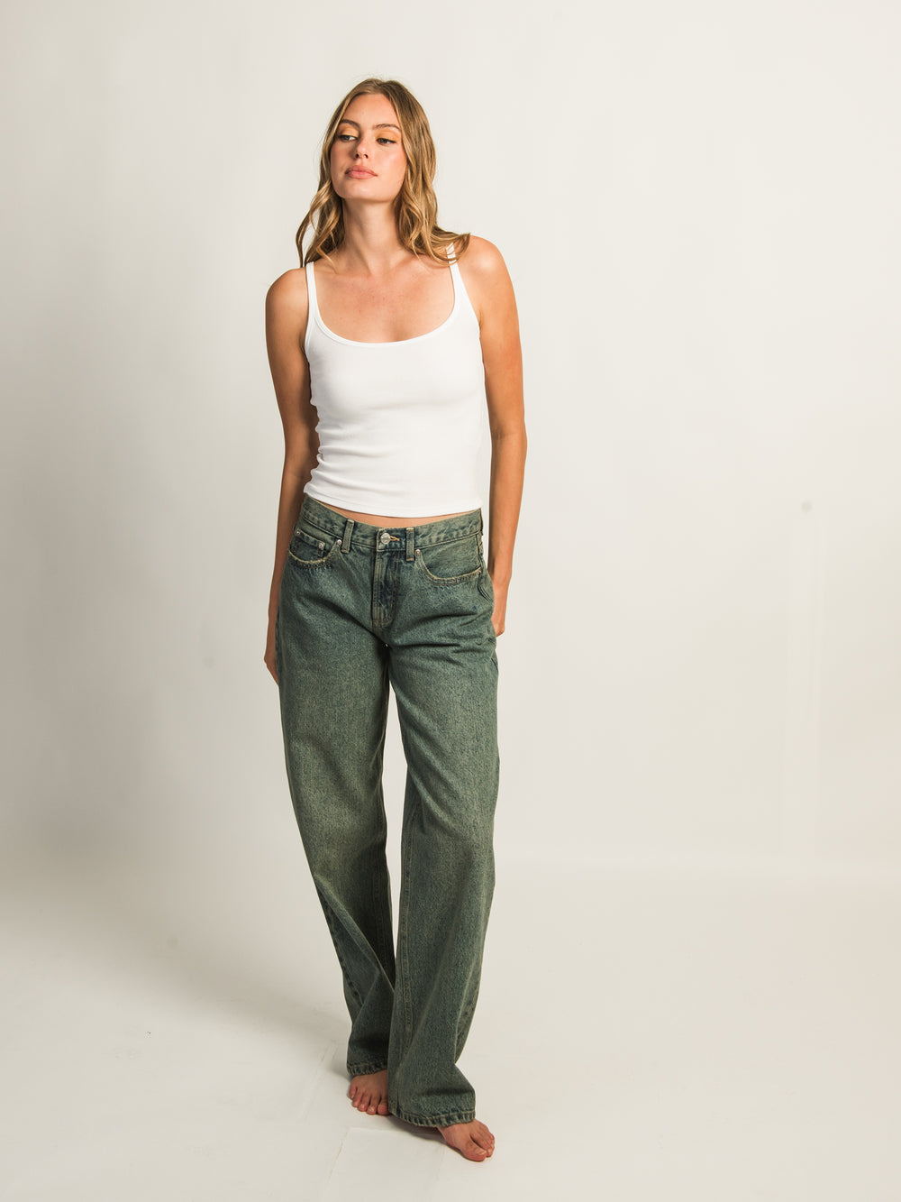 HARLOW HARLOW BAGGY BOYFRIEND JEAN - BLUE - Boathouse