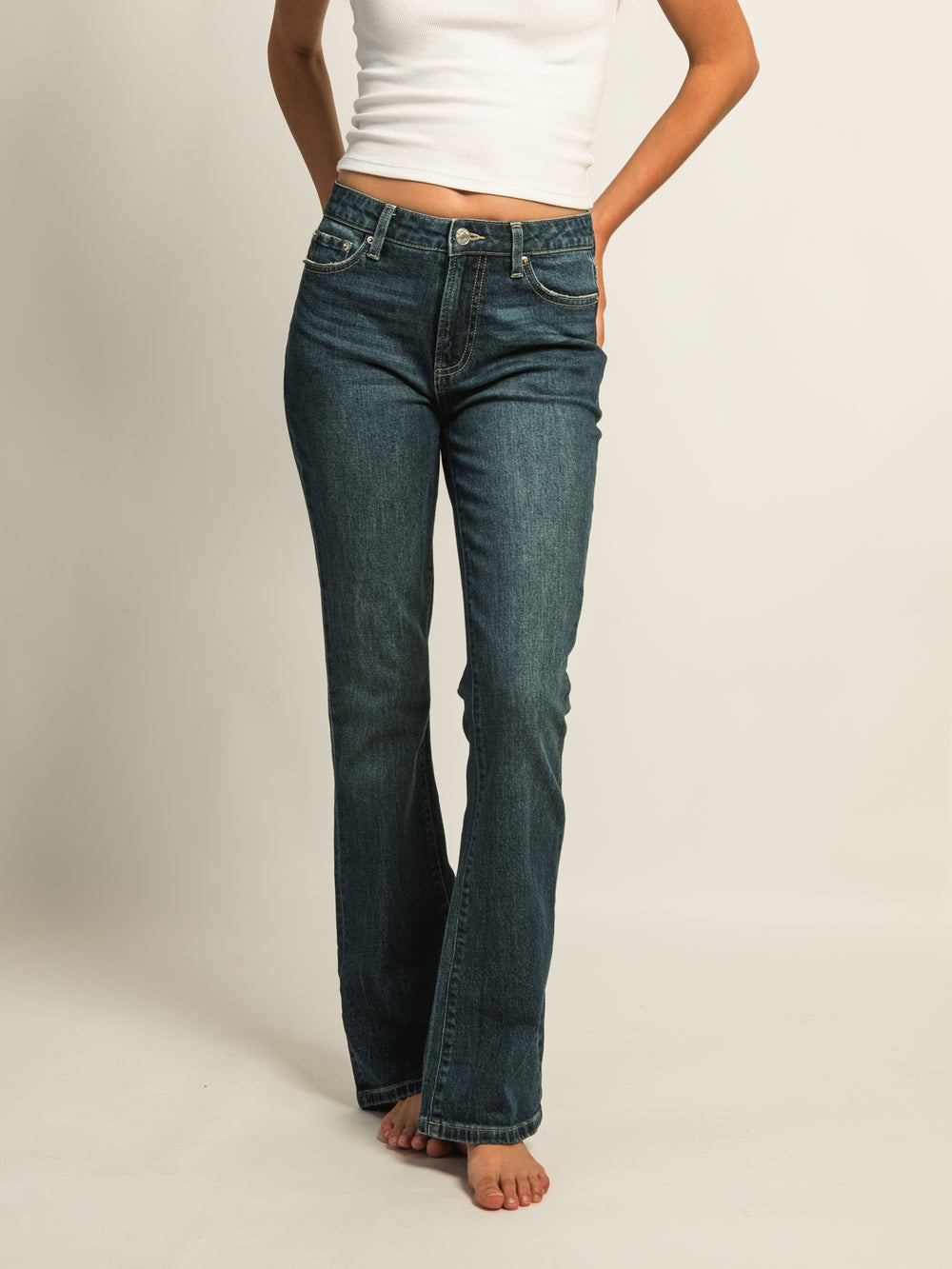HARLOW HARLOW BOOTCUT JEAN - MID WASH - Boathouse