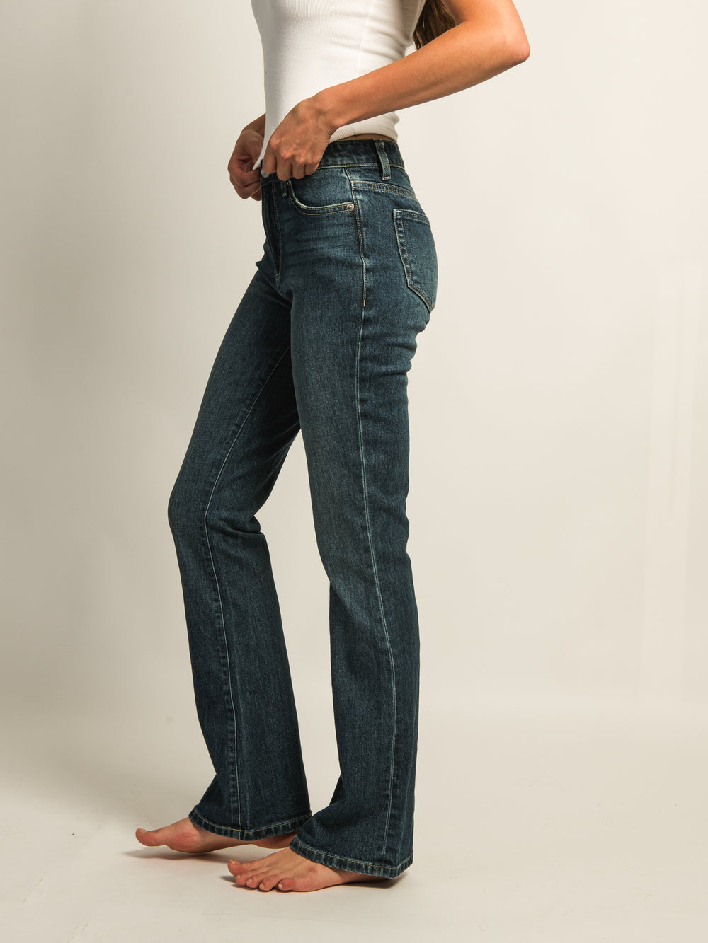 HARLOW HARLOW BOOTCUT JEAN - MID WASH - Boathouse