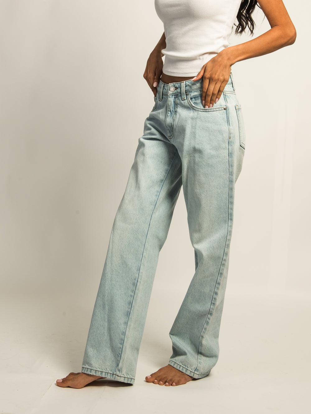 HARLOW BAGGY JEAN - LIGHT WASH DENIM