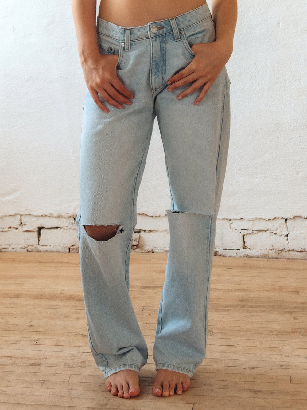 HARLOW HARLOW BAGGY DISTRESSED JEAN - Boathouse