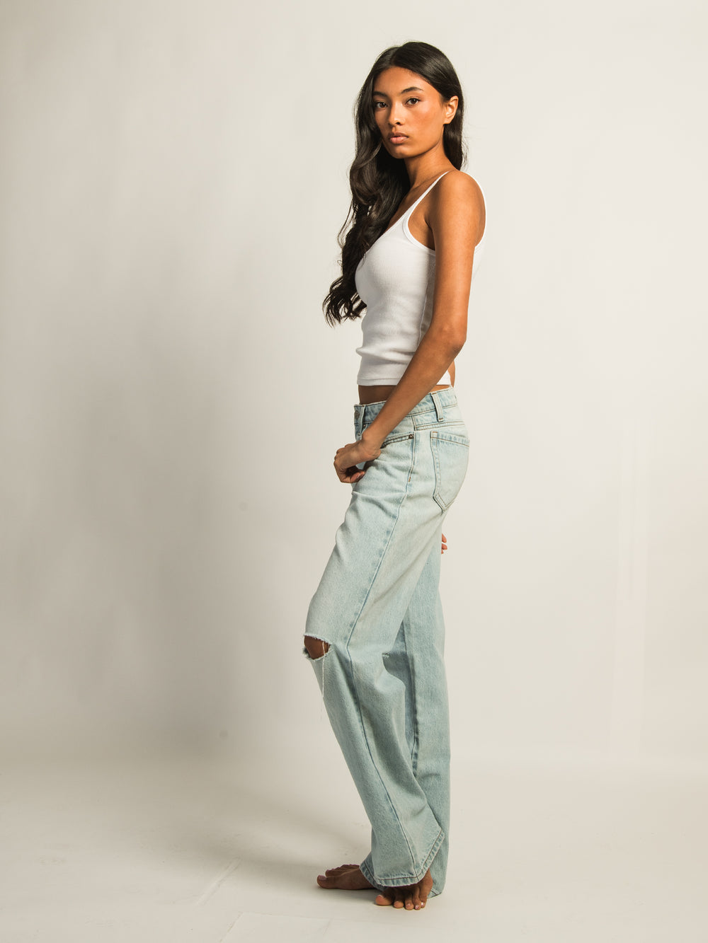 HARLOW HARLOW BAGGY DISTRESSED JEAN - Boathouse