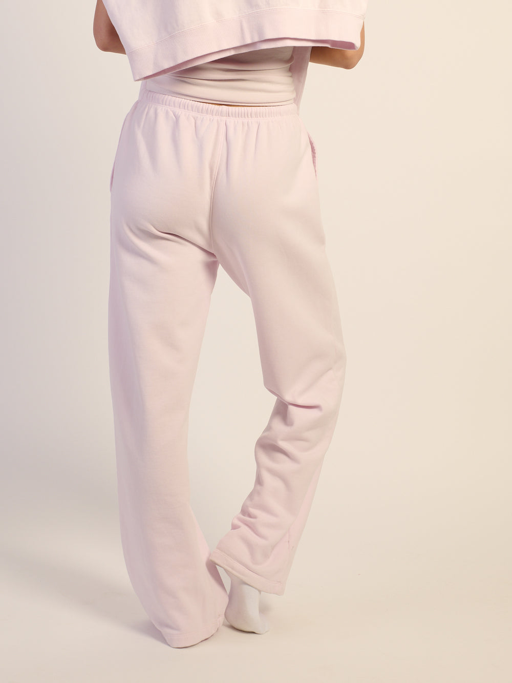 HARLOW STELLA STRAIGHT LEG SWEATPANT - BABY PINK