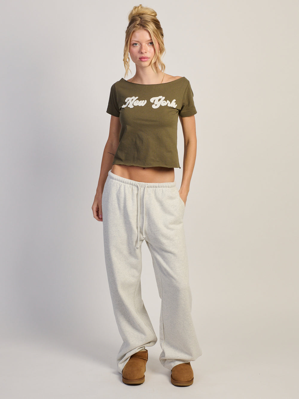 SWEATPANT JAMBE DROITE HARLOW STELLA - CLOUD