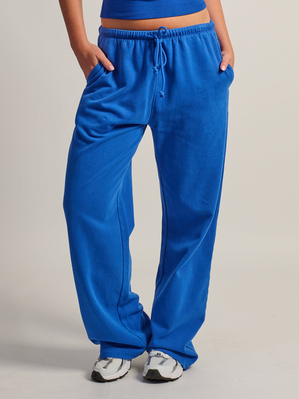 HARLOW STELLA STRAIGHT LEG SWEATPANT - COBALT