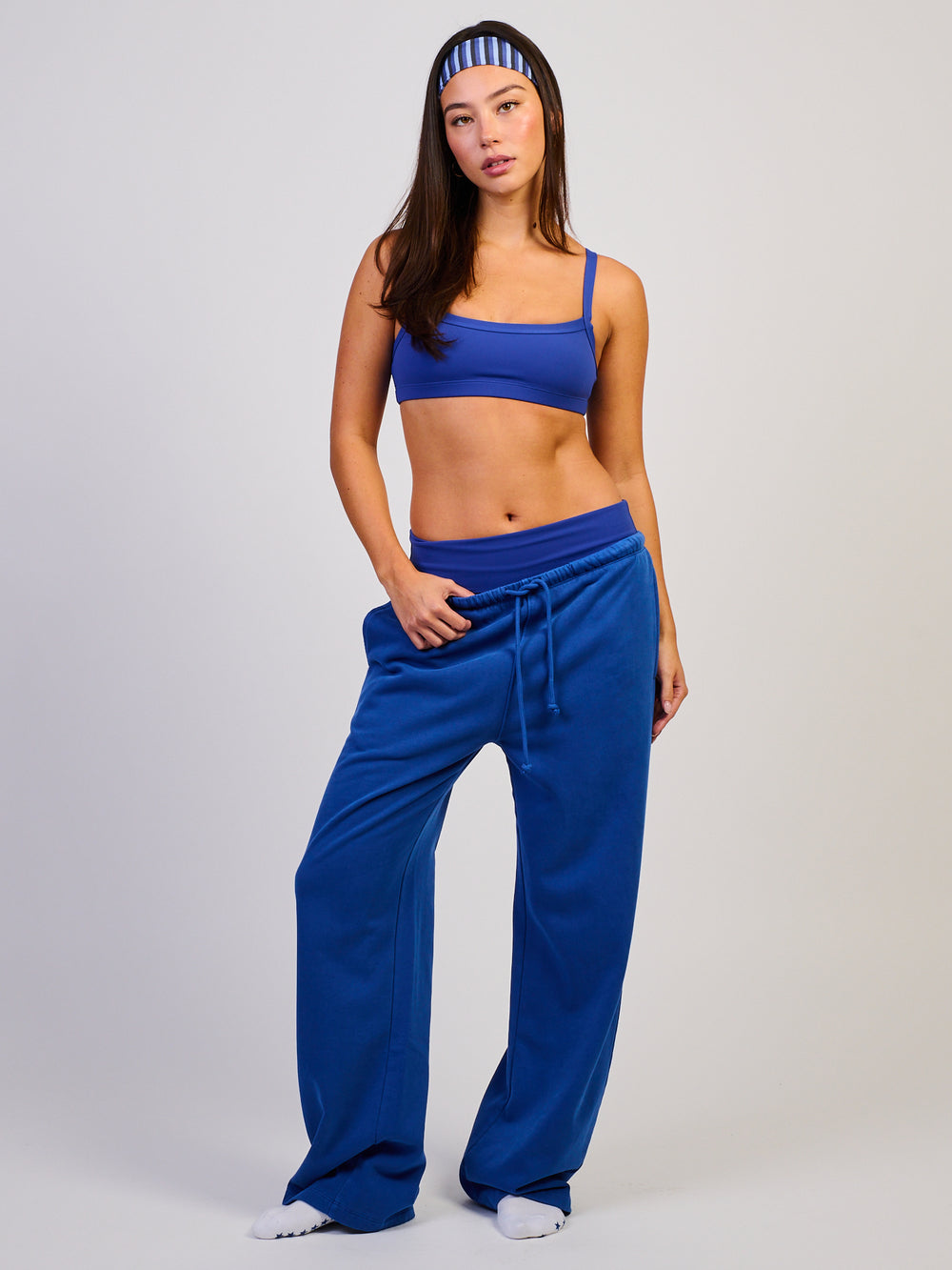 HARLOW HARLOW ACTIVE STELLA STRAIGHT LEG SWEATPANT - COBALT - Boathouse