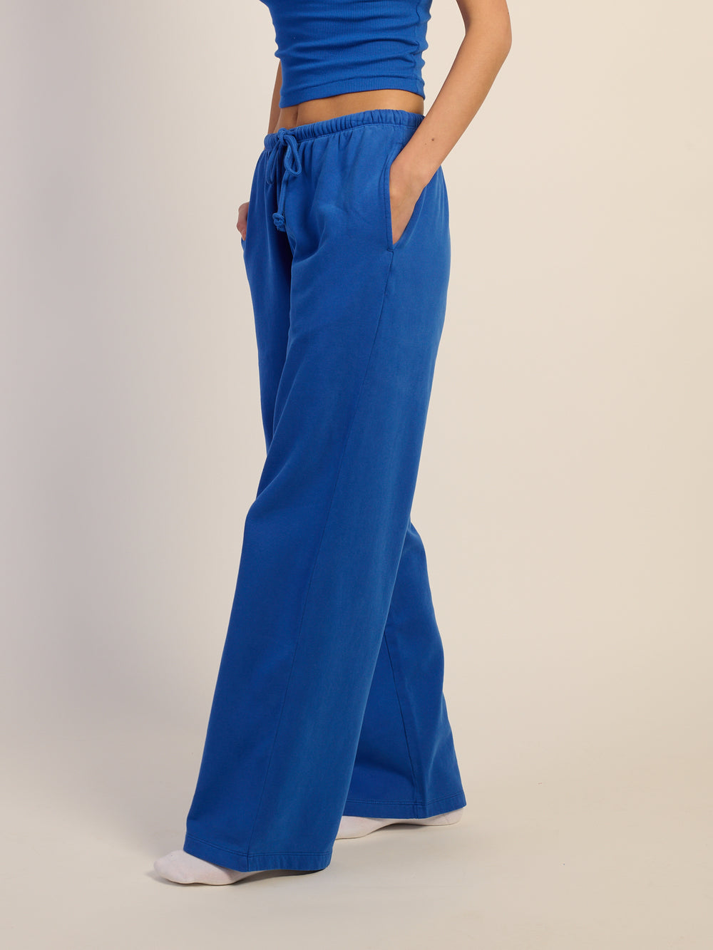 HARLOW STELLA STRAIGHT LEG SWEATPANT - COBALT