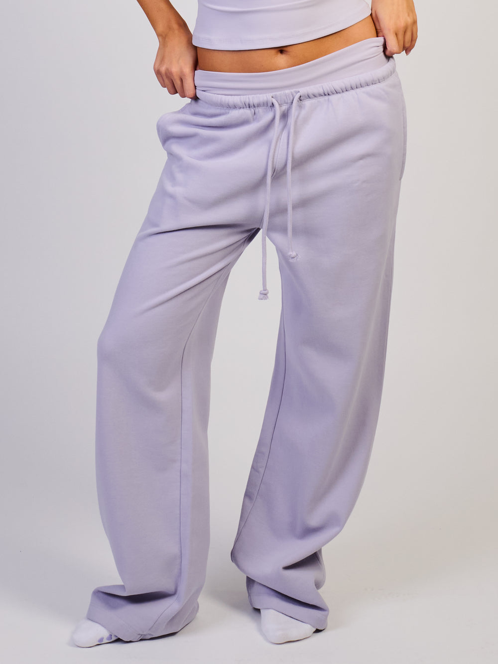 HARLOW HARLOW ACTIVE STELLA STRAIGHT LEG SWEATPANT - LILAC - Boathouse