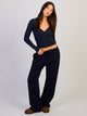 HARLOW HARLOW STELLA STRAIGHT LEG SWEATPANT - NAVY - Boathouse