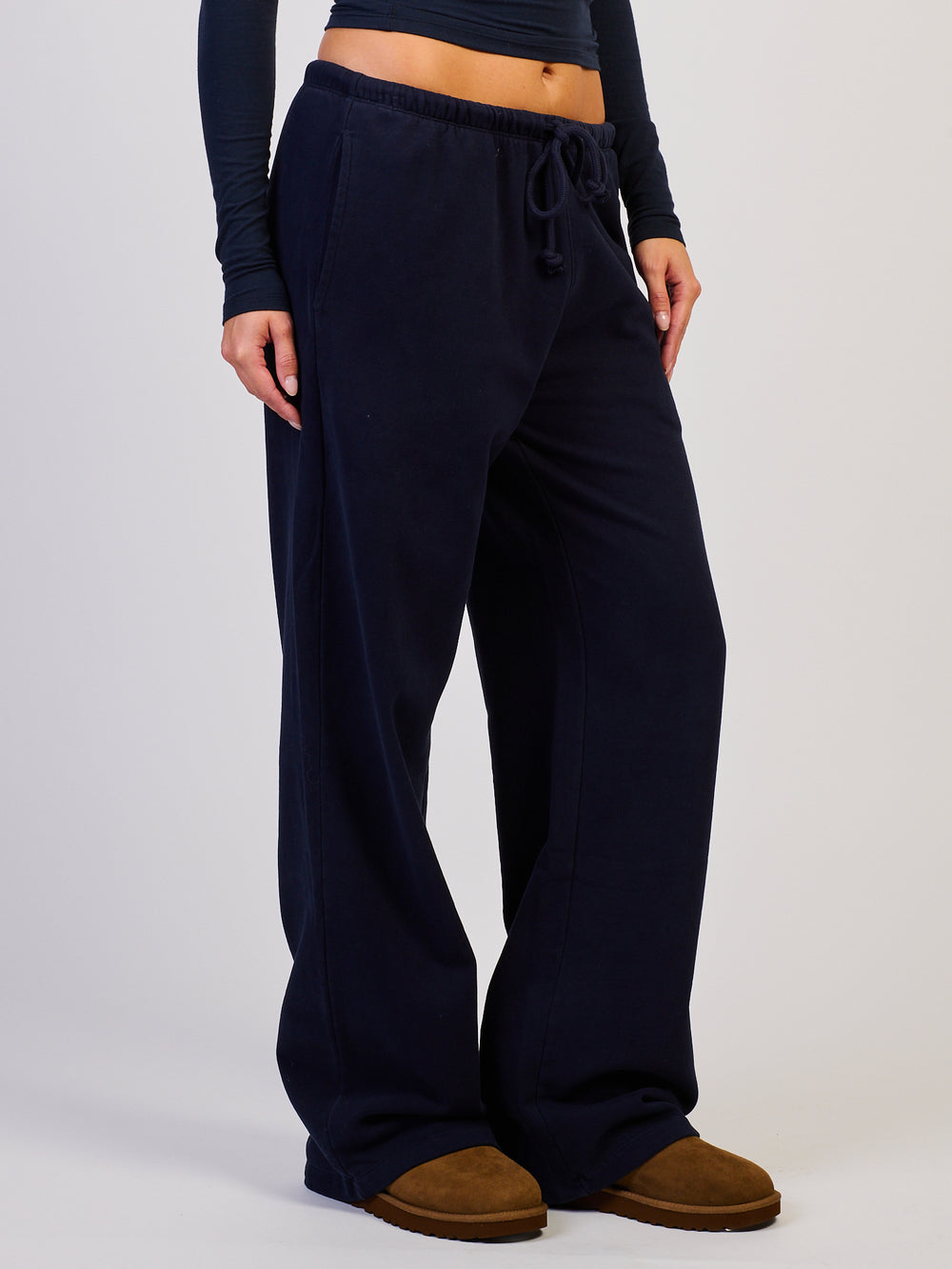 HARLOW HARLOW STELLA STRAIGHT LEG SWEATPANT - NAVY - Boathouse
