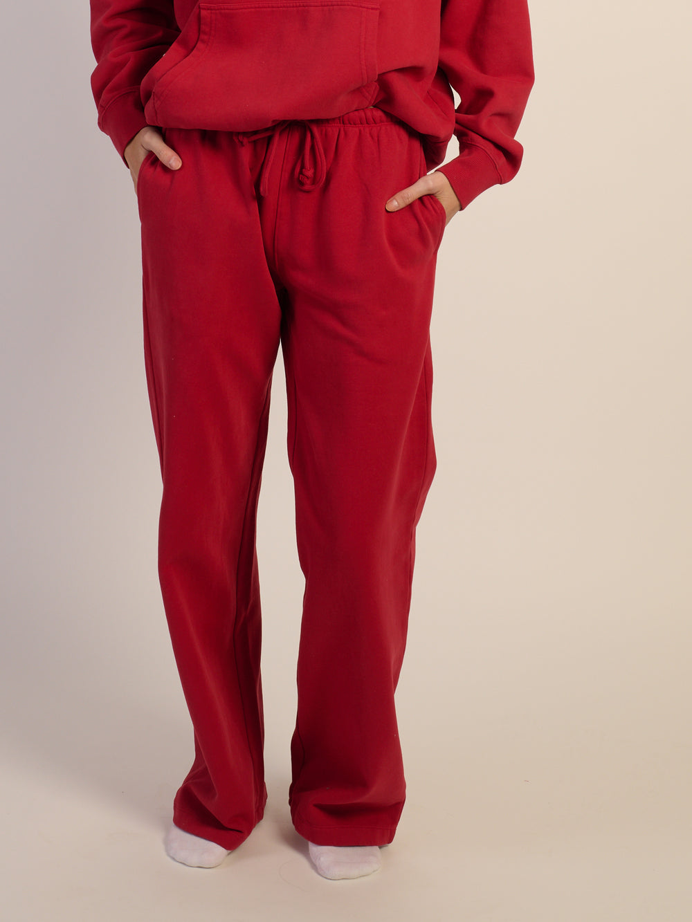 HARLOW STELLA STRAIGHT LEG SWEATPANT - RUBY