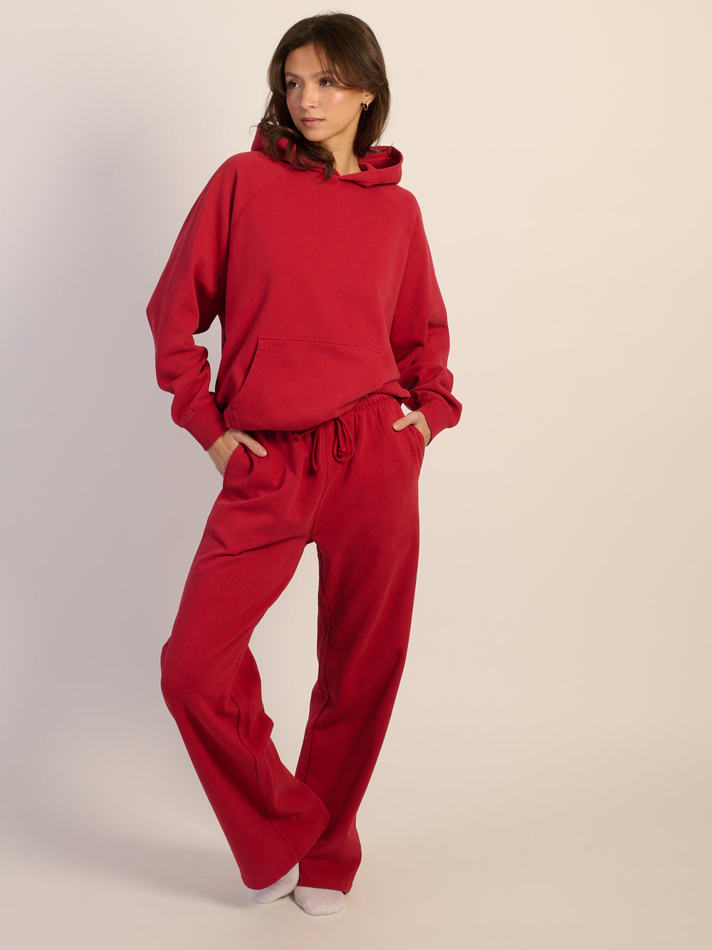 SWEATPANT HARLOW STELLA COUPE DROITE – RUBIS