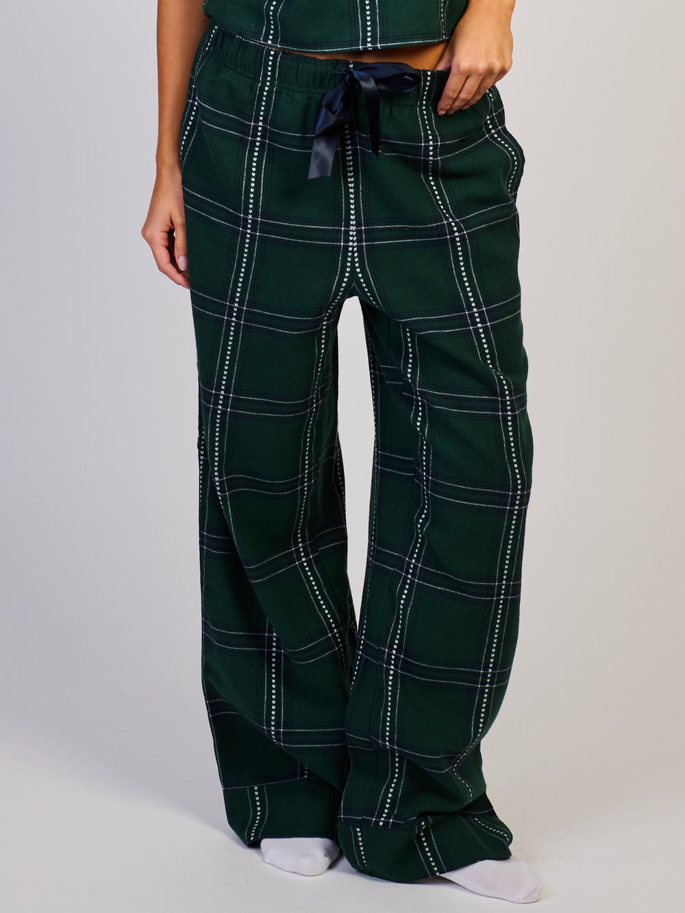 PANTALON À CARREAUX HARLOW - FORÊT