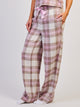 PANTALON HARLOW À CARREAUX - ROSE