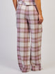 PANTALON HARLOW À CARREAUX - ROSE