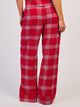 PANTALON À CARREAUX HARLOW - ROUGE/BLANC