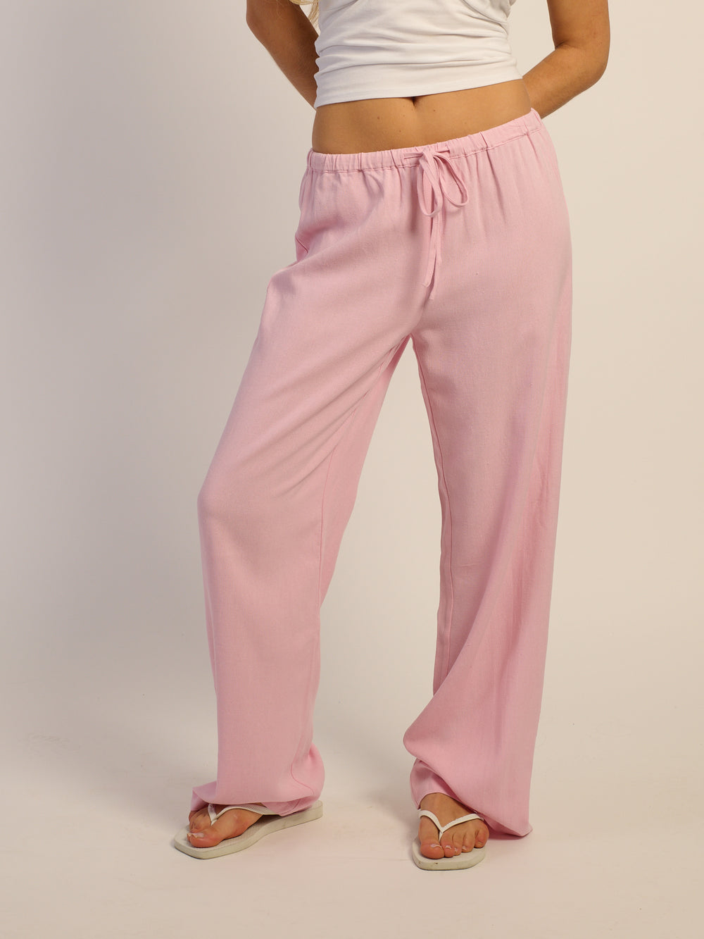 PANTALON LIN HARLOW LANA - ROSE