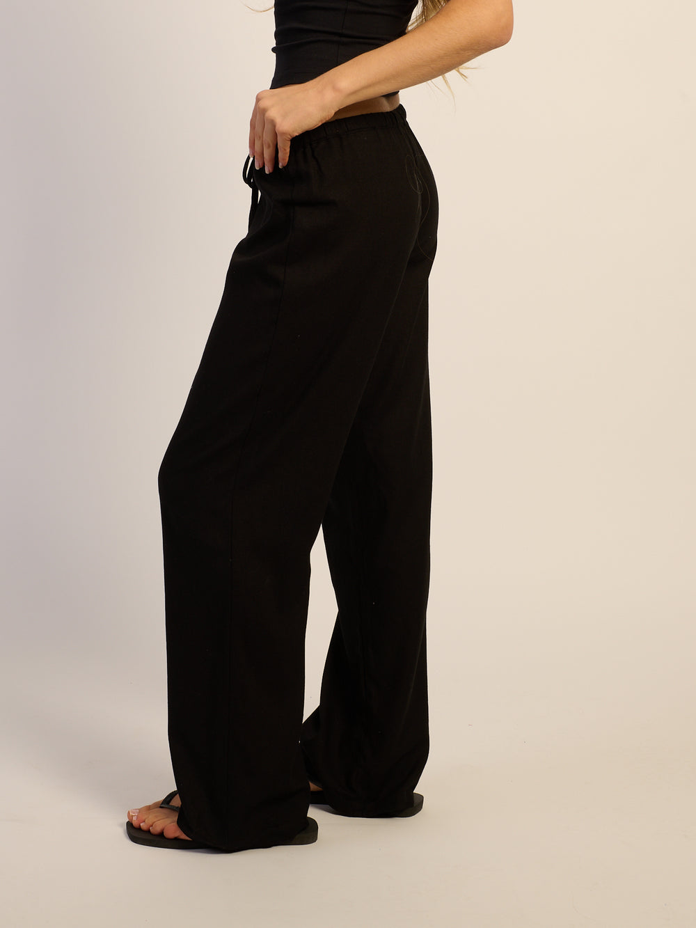 PANTALON LIN HARLOW LANA – NOIR
