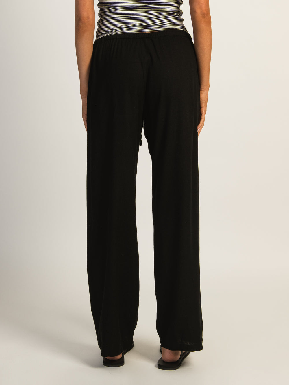 HARLOW LANA LINEN PANT - BLACK