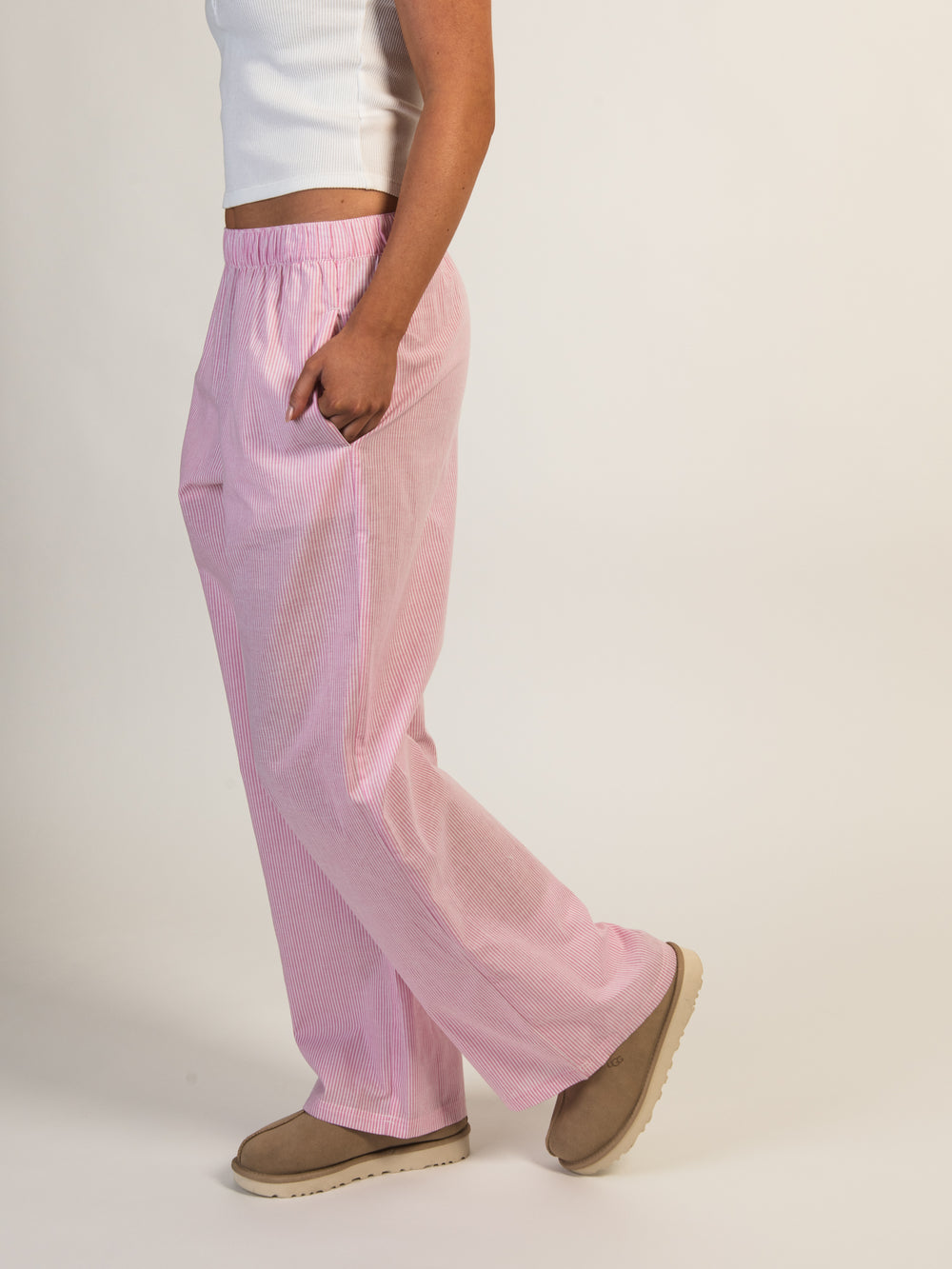 HARLOW TAYLOR PANT - PINK/WHITE