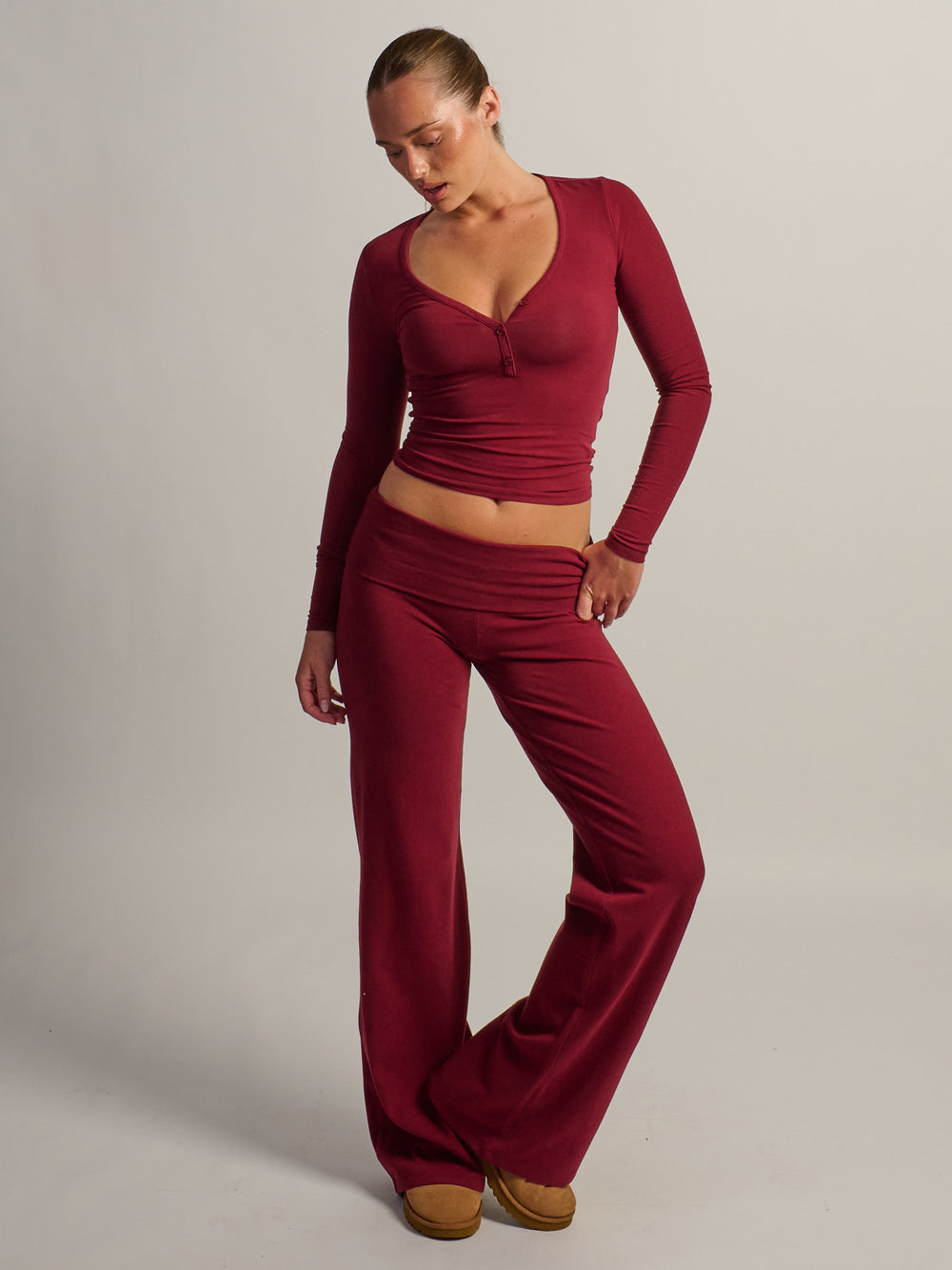 HARLOW ESSENTIAL FOLDOVER PANT - WIDE LEG
