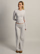 HARLOW HARLOW ESSENTIAL FOLDOVER WIDE LEG PANT - CLOUD - Boathouse