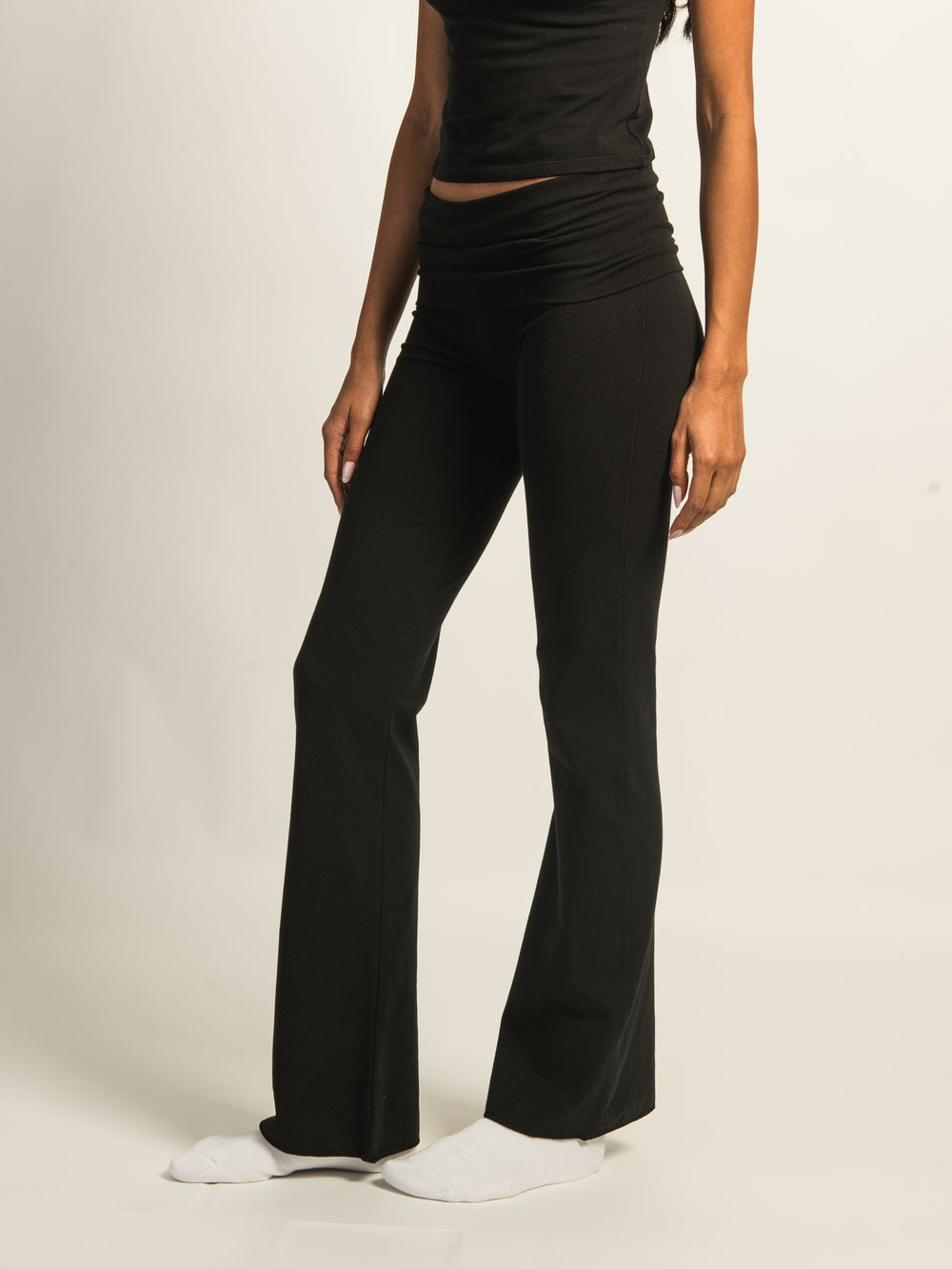 HARLOW GIA FOLDOVER PANT - BLACK