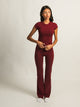HARLOW HARLOW GIA FOLDOVER PANT - BURGUNDY - Boathouse