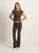 HARLOW GIA FOLDOVER PANT - CHOCOLATE