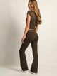 HARLOW HARLOW GIA FOLDOVER PANT - CHOCOLATE - Boathouse