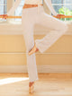 HARLOW HARLOW GIA FOLDOVER MELANGE PANT - CLOUD - Boathouse