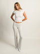 HARLOW HARLOW GIA FOLDOVER MELANGE PANT - CLOUD - Boathouse