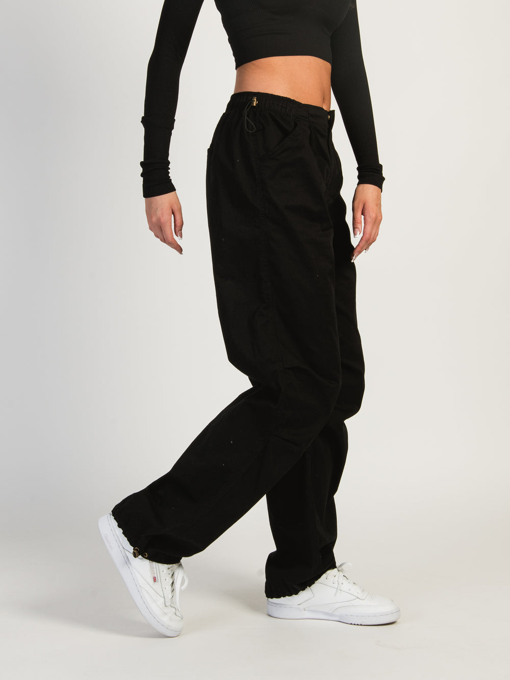 HARLOW PAXTON PARACHUTE PANT - BLACK - CLEARANCE