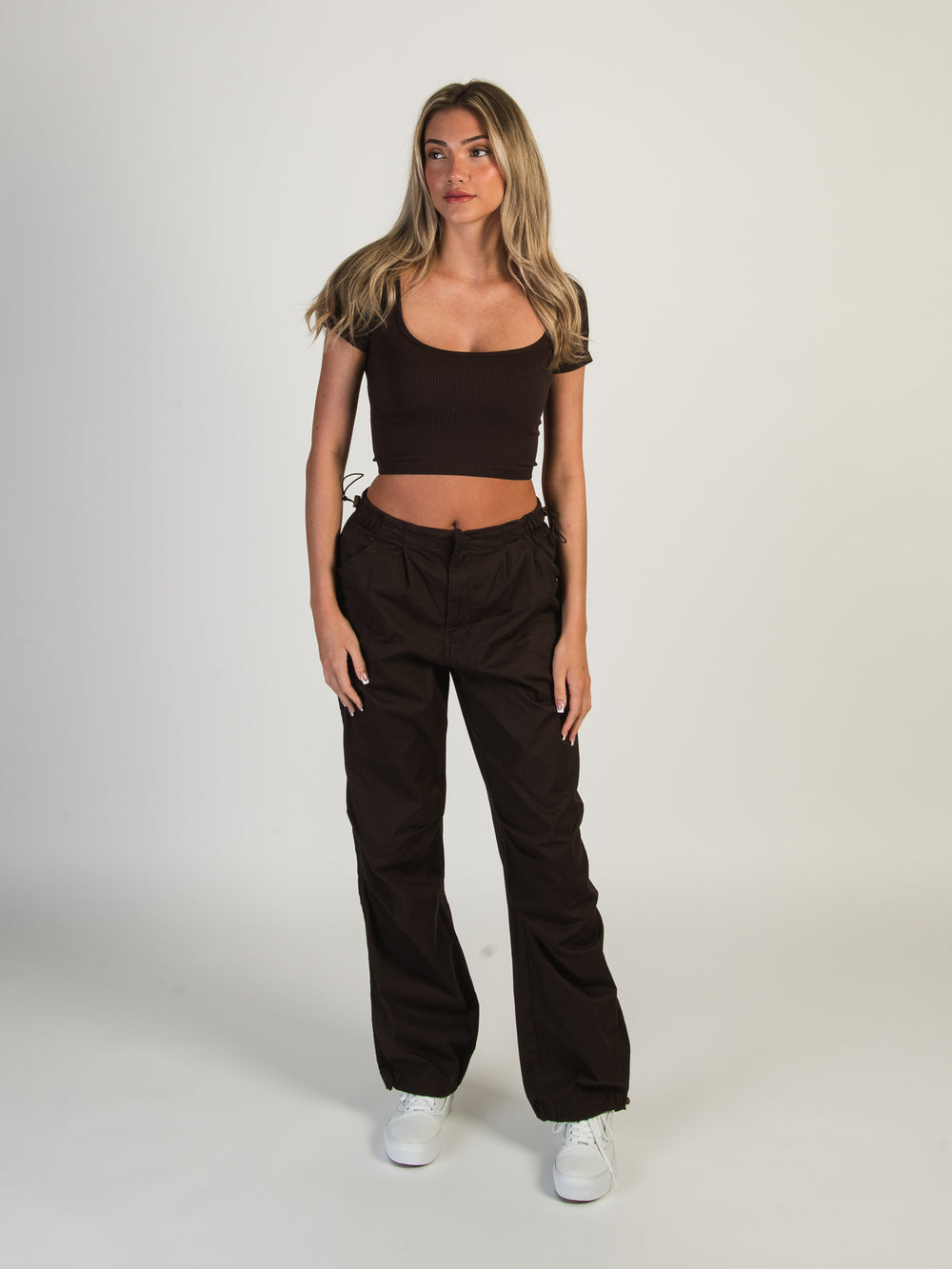 HARLOW PAXTON PARACHUTE PANT - CHOCOLATE - CLEARANCE