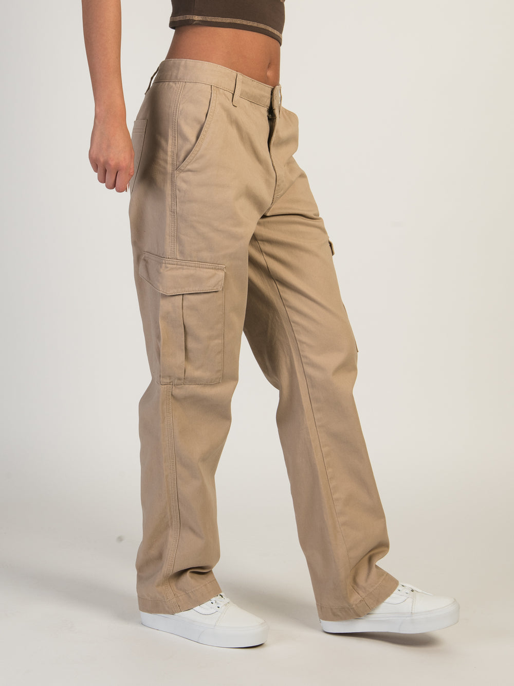 HARLOW DEE STRAIGHT FIT CARGO - SAND - CLEARANCE