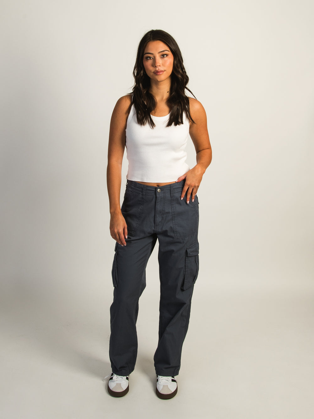 HARLOW PAIGE CARGO PANT - INDIGO