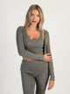 HARLOW HARLOW HOLLY RIBBED CARDIGAN - CHARCOAL - CLEARANCE - Boathouse
